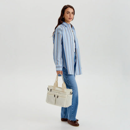 Maverno Nomad Corduroy Tote | Ribfluwelen schoudertas met vakken