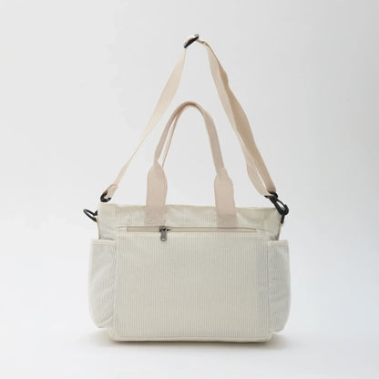 Maverno Nomad Corduroy Tote | Ribfluwelen schoudertas met vakken