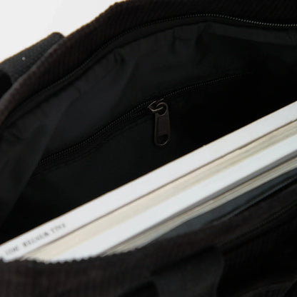 Maverno Nomad Corduroy Tote | Ribfluwelen schoudertas met vakken
