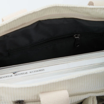 Maverno Nomad Corduroy Tote | Ribfluwelen schoudertas met vakken