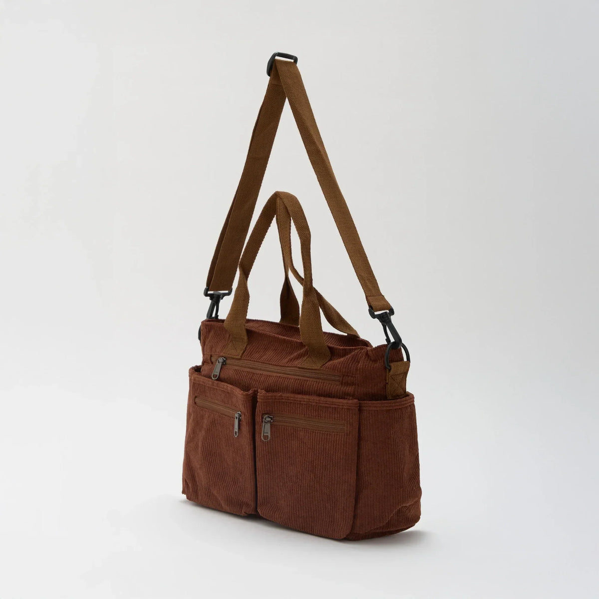 Maverno Nomad Corduroy Tote | Ribfluwelen schoudertas met vakken
