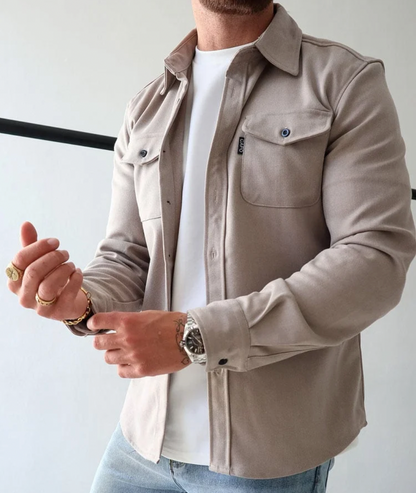 Maverno™ Lewis | Heren Overshirt met Borstzakken