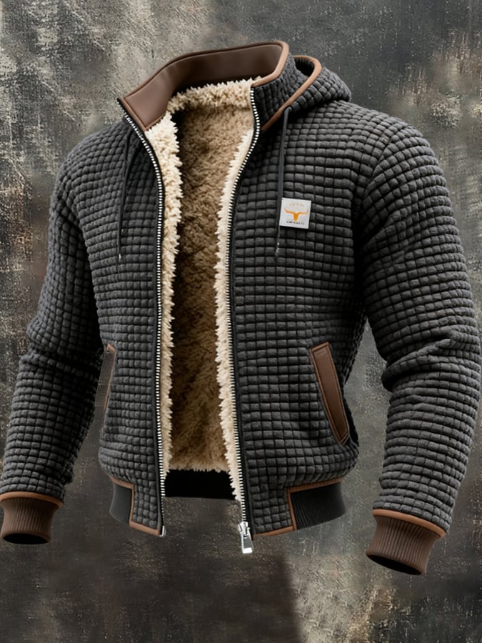 Maverno™ Ruben | Wafelgebreide Jas met Teddyvoering
