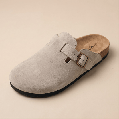 Genuine Suede Clogs by Qomfort