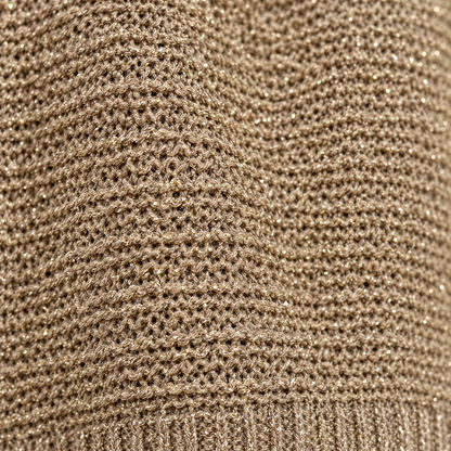 Close-up van de luchtige brei met subtiele glans