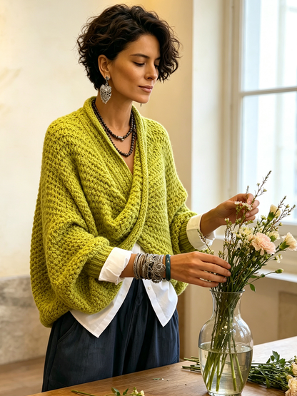 Maverno™ Elodie | Gebreide Overslagtrui