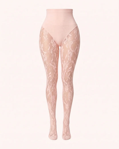 Maverno™ Rosalie | Corrigerende Panty met Bloemenkant