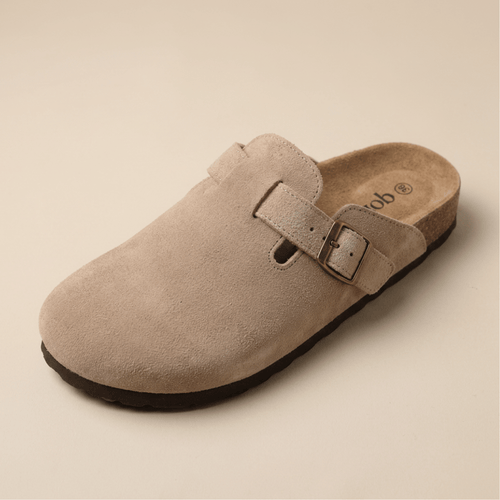 Genuine Suede Clogs by Qomfort